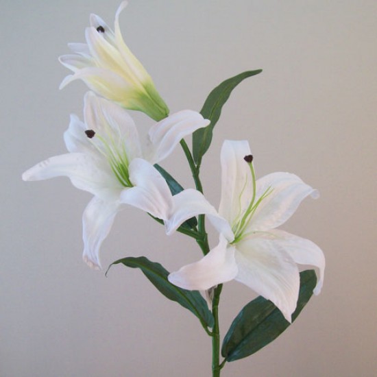 Real Touch Artificial Casablanca Lilies White 86cm L036 KK1